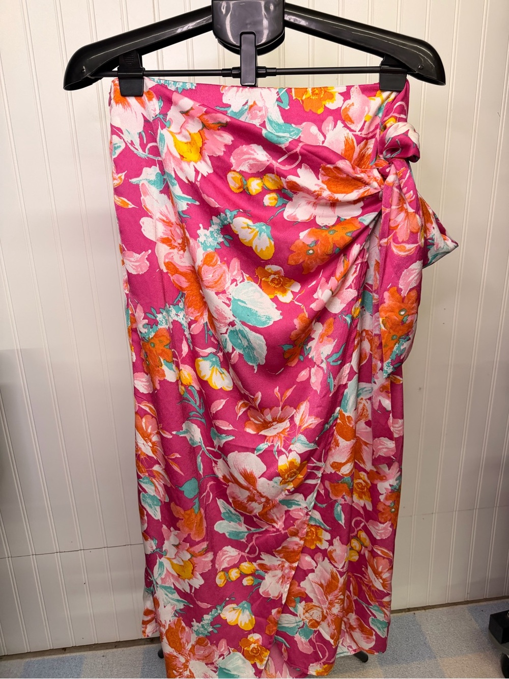 HYFVE Pink Floral Tie-Side Swim Sarong